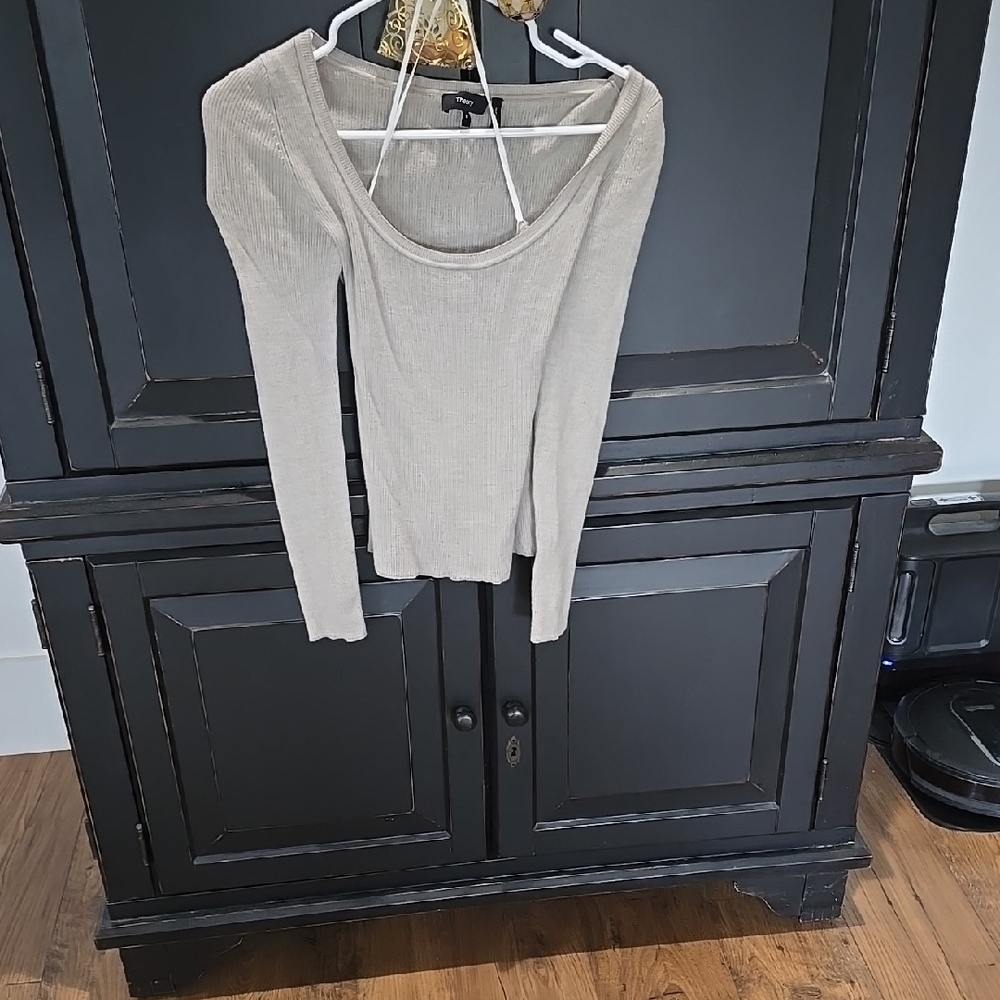 Elegant Beige Long Sleeve Top